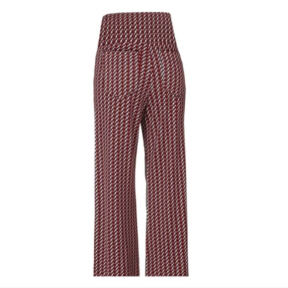 CAbi Red and Blue Kelly Geometric Print Wide Leg Jersey Knit Pant Size Small - Picture 12 of 12